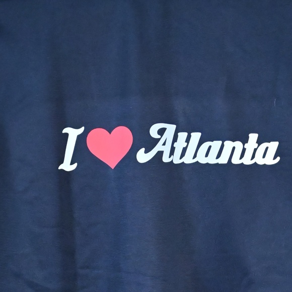 Vintage-Style “I ❤️ Atlanta” Track Jacket – Navy, Retr - Picture 1 of 3